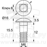 DIN603A2-M6x12