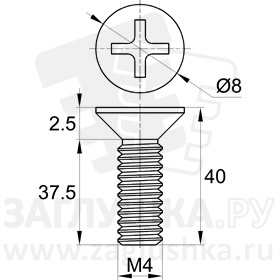 DIN965-M4x40