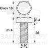 DIN933-M10x25