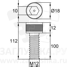 DIN912-M12x100